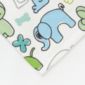 動物の背景パターンをからかいます フリースブランケット (角)