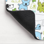 動物の背景パターンをからかいます マウスパッド (コーナー)