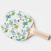 動物の背景パターンをからかいます 卓球ラケット (横)