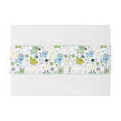 動物の背景パターンをからかいます 招待状ベリーバンド (裏面例)