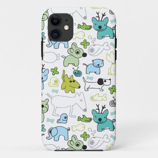 動物の背景パターンをからかいます Case-Mate iPhoneケース (裏面)