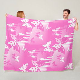 動物の自然 – スプラッシュ刺青蝶1 フリースブランケット