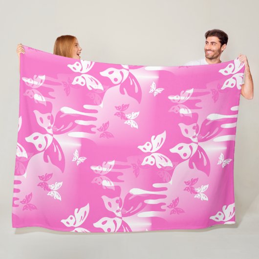 動物の自然 – スプラッシュ刺青蝶1 フリースブランケット (インサイチュ)