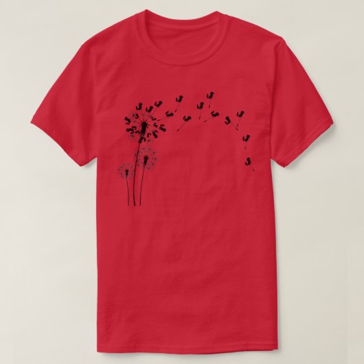 動物の花植物タンポポ Tシャツ (デザイン正面)