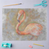 動物の芸術的フラミンゴ 薄葉紙 (クラフト)