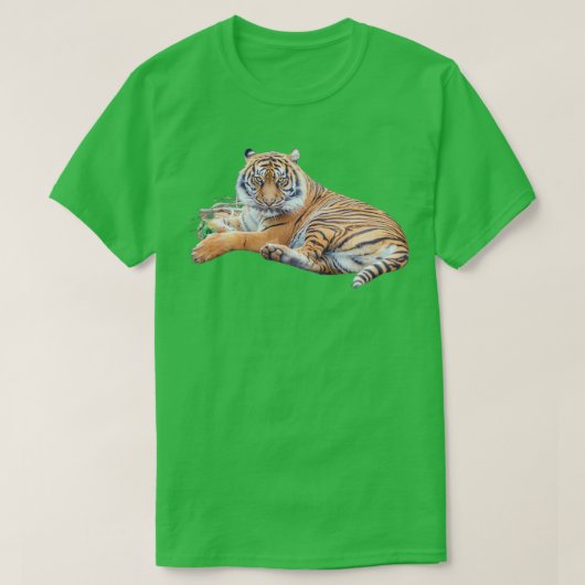動物の虎の野生動物自然 Tシャツ (デザイン正面)