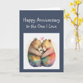 動物の蜂蜜を愛する人への記念日 カード (黄色い花)