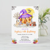 動物の衣装ハロウィーン誕生日パーティー 招待状 (スタンド正面)