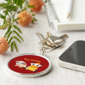 動物の親友 キーホルダー (側面)