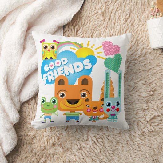 動物の親友 クッション (ブランケット)