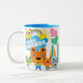 動物の親友 ツートーンマグカップ (左)