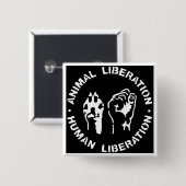 動物の解放ボタン 缶バッジ (正面&裏面)