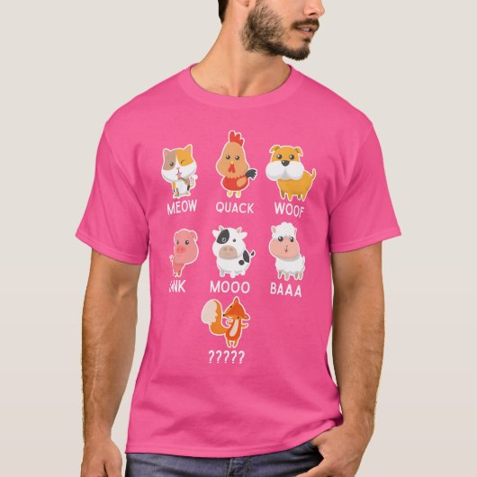 動物の言うキツネ Tシャツ (正面)