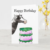 動物の誕生日カード カード (黄色い花)