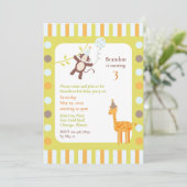 動物の誕生日パーティーのフラット招待状 招待状 (スタンド正面)