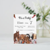 動物の誕生日パーティーの招待 招待状 (スタンド正面)