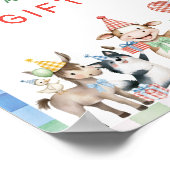 動物の誕生日パーティーカードとギフト ポスター (角)