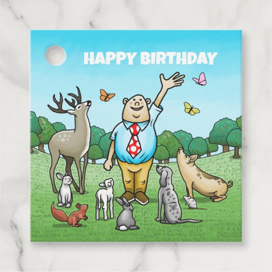 動物の誕生日パーティーバッジ フェイバータグ (正面)