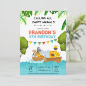 動物の誕生日招待状 招待状 (スタンド正面)
