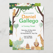 動物の誕生日祝を求める シーズンカード (正面/裏面)