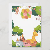 動物の誕生日祝を求める シーズンカード (裏面)