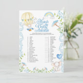 動物の赤ちゃんの試合に熱気球が合戦 招待状 (スタンド正面)