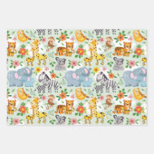 動物の赤ちゃんシャワー ラッピングペーパーシート (正面3)
