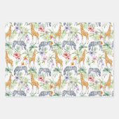 動物の赤ちゃんシャワー ラッピングペーパーシート (正面2)
