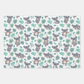 動物の赤ちゃんシャワー ラッピングペーパーシート (正面)