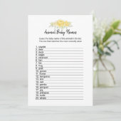 動物の赤ん坊の名前テディベアカード プログラム (スタンド正面)