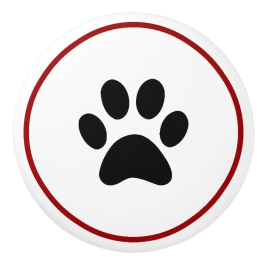 動物の足のプリントの陶磁器のノブ セラミックノブ (正面)