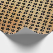 動物の足のプリントパターン ラッピングペーパー (角)