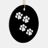 動物の足のプリント セラミックオーナメント (右)