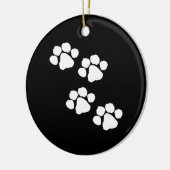 動物の足のプリント セラミックオーナメント (左)
