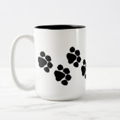 動物の足のプリント ツートーンマグカップ (左)