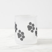 動物の足のプリント フロストグラスマグカップ (中央)