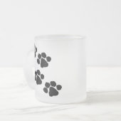 動物の足のプリント フロストグラスマグカップ (正面左)