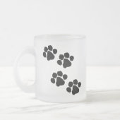動物の足のプリント フロストグラスマグカップ (左)