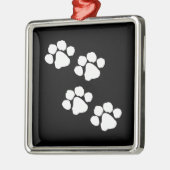 動物の足のプリント メタルオーナメント (左)