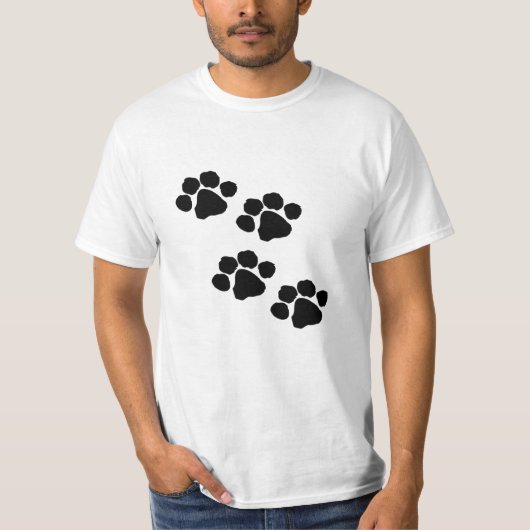 動物の足のプリント Tシャツ (正面)