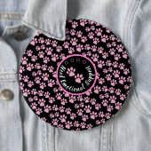 動物の足はピンクのペッパーソナライズされたト愛好家 缶バッジ (インサイチュ)