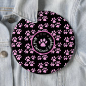 動物の足は淡いピンク色を印刷パーソナライズされた 缶バッジ (インサイチュ)