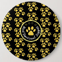 動物の足は黄色いペットのパーソナライズされた救出を印刷