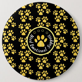 動物の足は黄色いペットのパーソナライズされた救出を印刷 缶バッジ