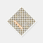 動物の足シルエットハロウィンパウィティホワイト スタンダードカクテルナプキン (角)