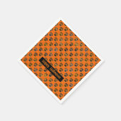 動物の足シルエットハロウィーンパウィティオレンジ スタンダードカクテルナプキン (角)