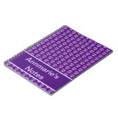 動物の足シルエットパープルピンク紫のカスタム ノートブック (左側)