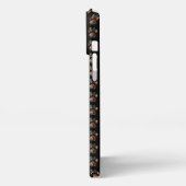 動物の足シルエット感謝祭にブラック iPhoneケース (左側面)