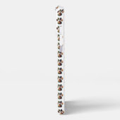 動物の足シルエット感謝祭の白 iPhoneケース (左側面)