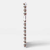 動物の足シルエット感謝祭の白 iPhoneケース (右側面)